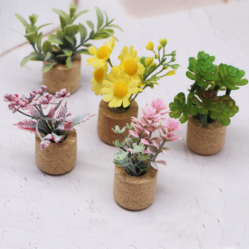 Plant Pot - 1:12 Dollhouse Simulation Flower Plant Potted