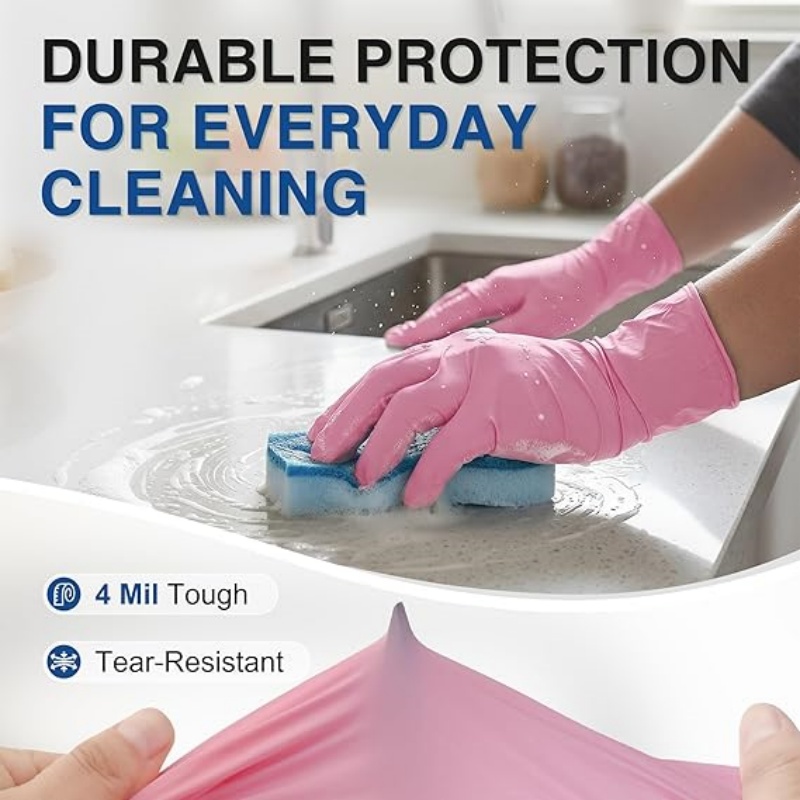 Pink Nitrile Disposable Gloves - Garden Gloves recension och pris