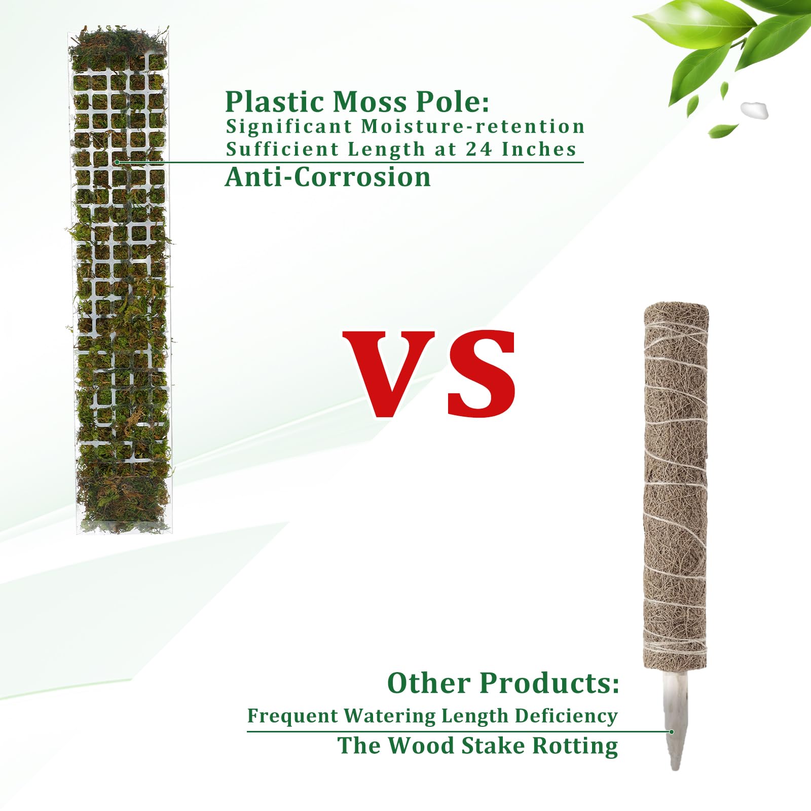 Moss Pole Plastic Plant Stand  - Indoor Herb Garden recension och pris
