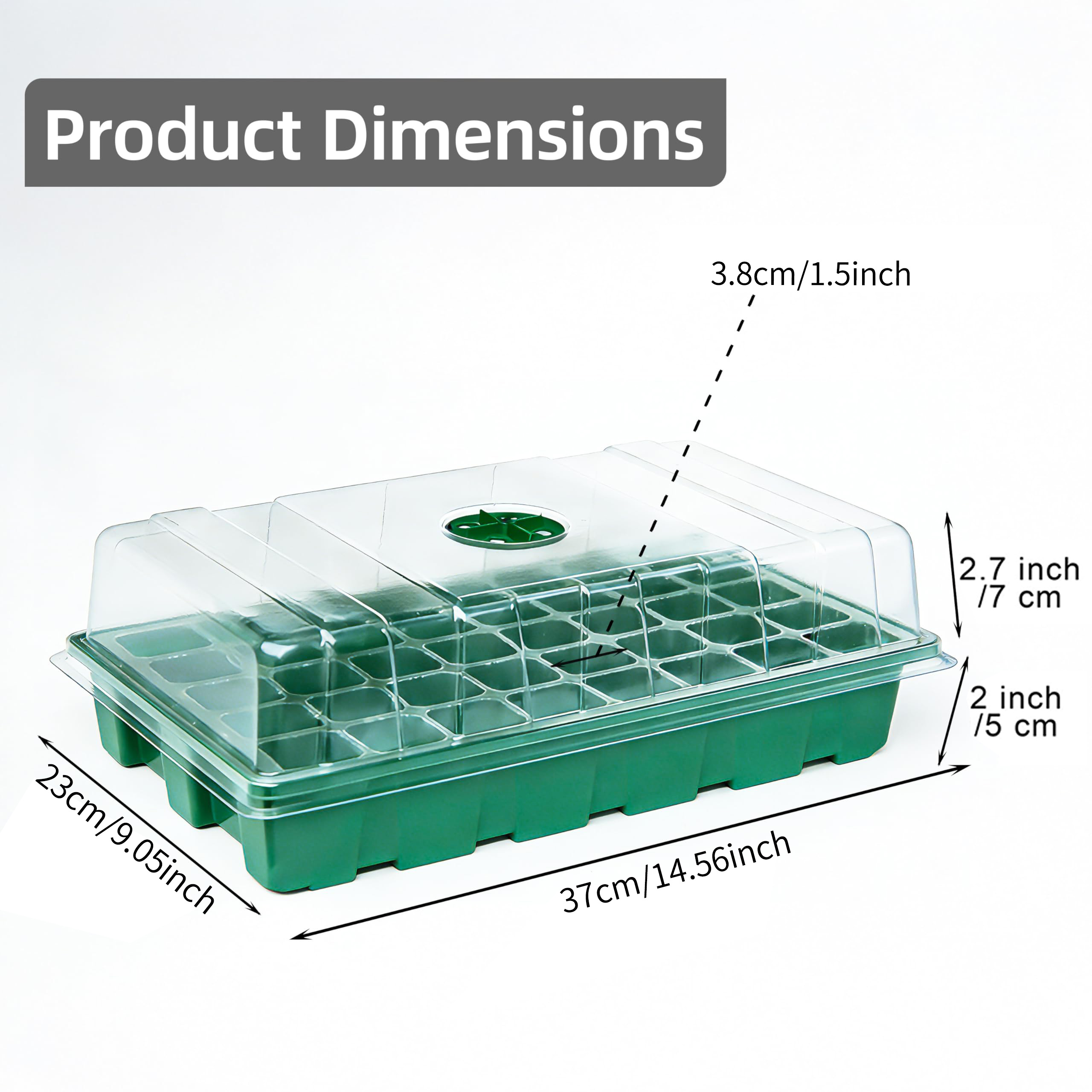 With Transparent Cover Greenho - Seed Starter Tray recension och pris