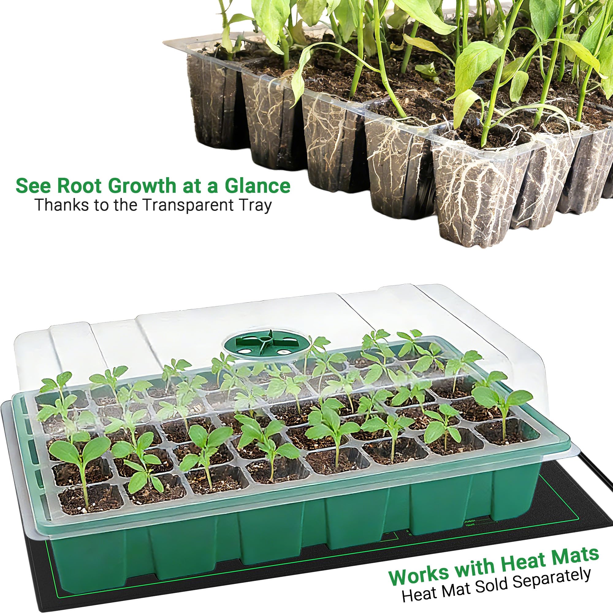 With Transparent Cover Greenho - Seed Starter Tray recension och pris