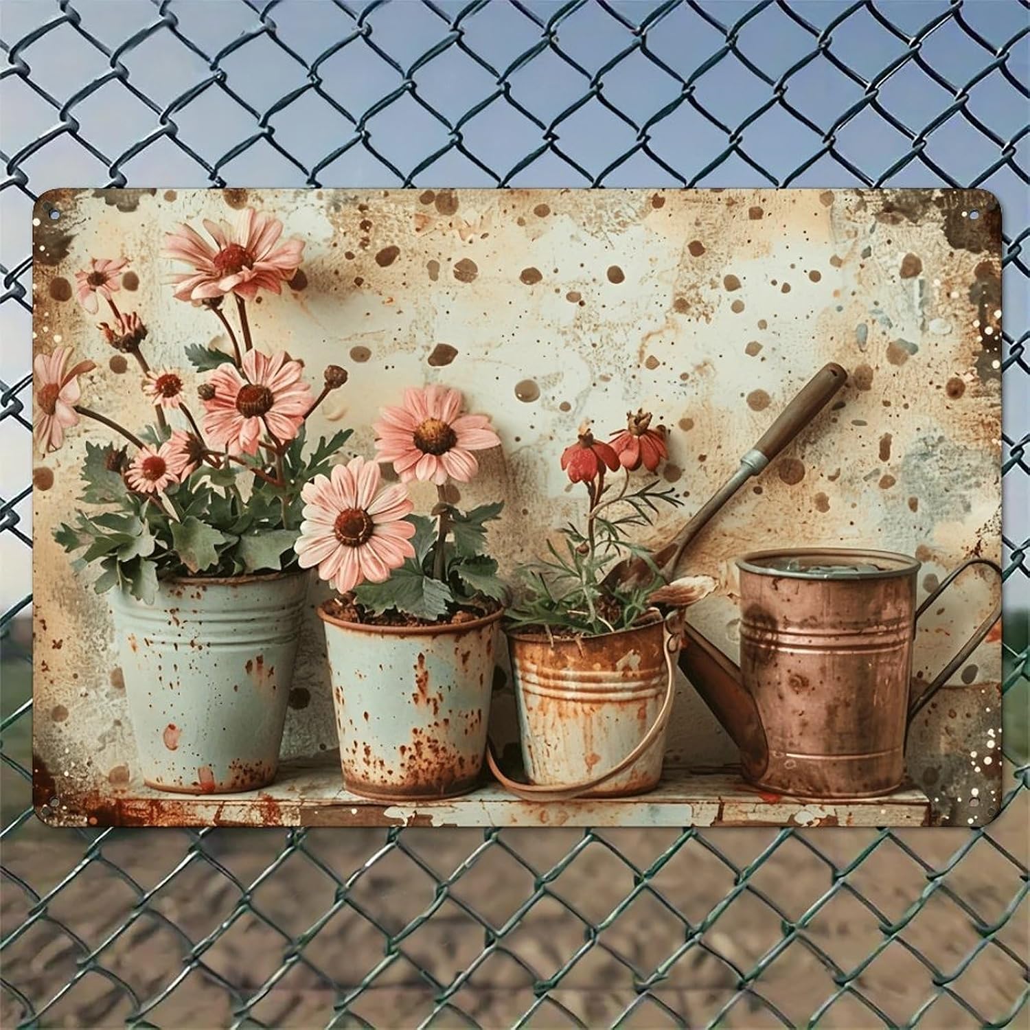Rusty Buckets Holding Pink Flo - Watering Can recension och pris
