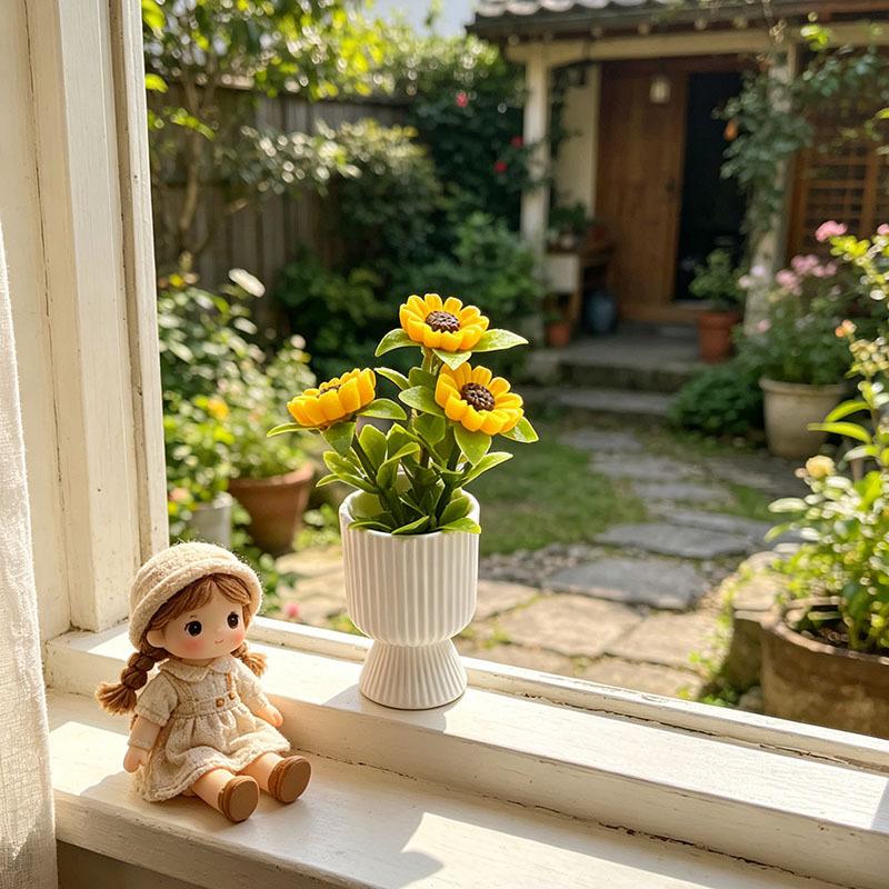 {#} Miniature Sunflower Potted - Plant Pot recension och pris