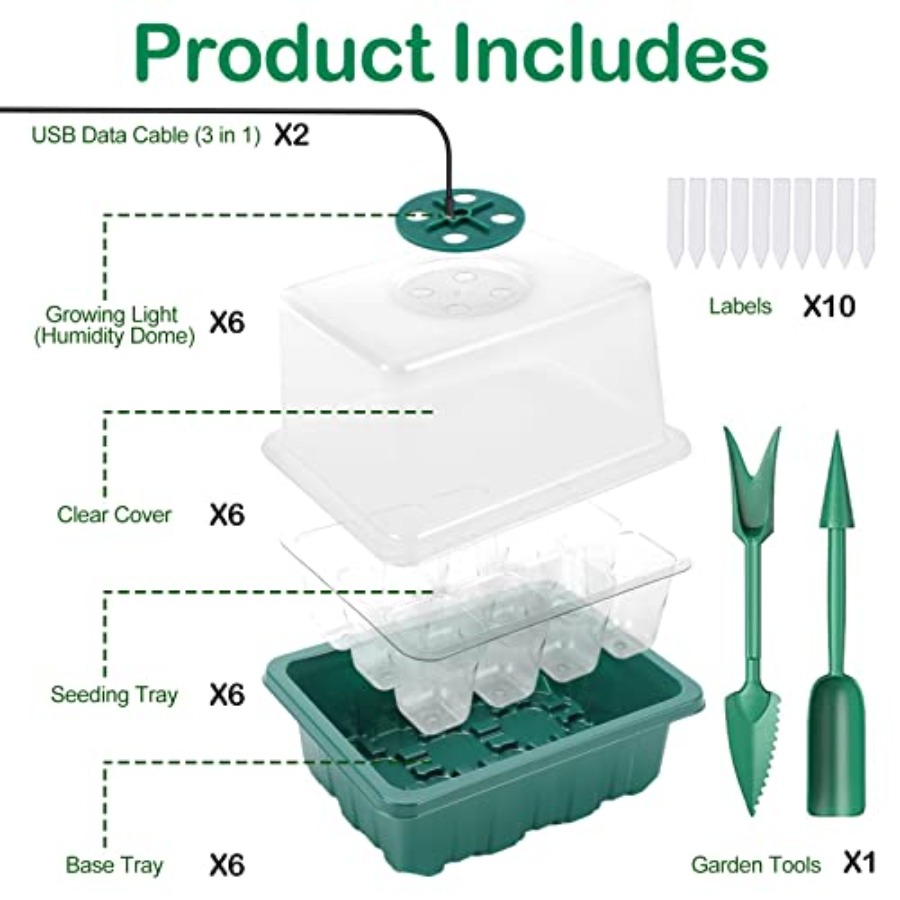 Seed Starter Tray with Light,  - Seed Starter Tray recension och pris